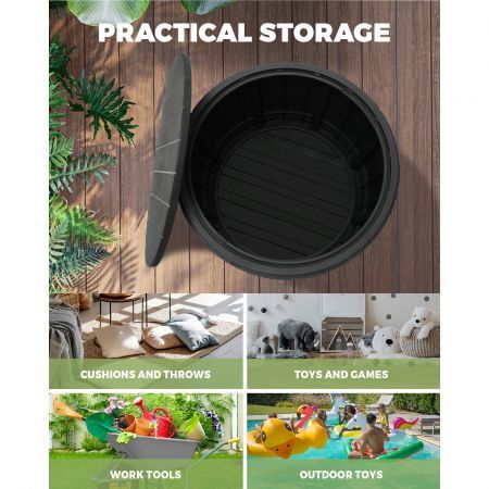 Livsip Outdoor Storage Box Garden Bench Waterproof Container Indoor Toys Tool