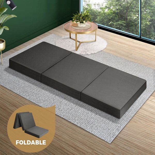 Folding Mattress Portable Single Sofa Foam Bed Camping Sleeping Pad Grey