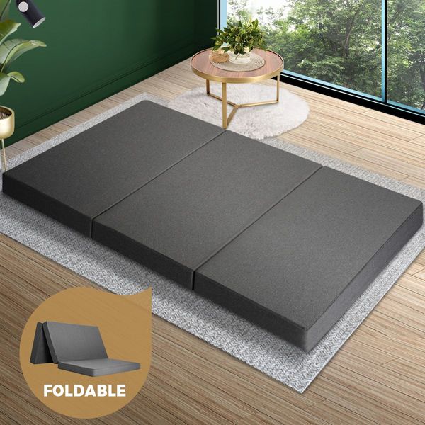 Foldable Mattress Trifold Camping Bed Sofa Cushion Mat Breathable Double