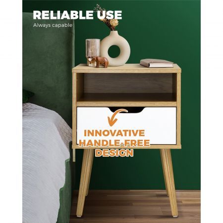 Bedside Tables Drawers Side Table Nightstand Storage Cabinet Bedroom