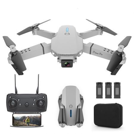 4K Dual cameras  Pro WIFI FPV Drone With Wide Angle HD  1080P Camera Altitude Hold RC Foldable Quadcopter Drone Color Grey