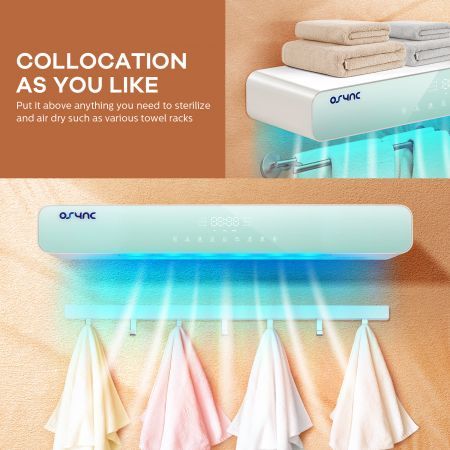 OSYNC Towel Warmers for Bathroom,Towel Heater Wall Mounted with UV Sterilizer??Intelligent Human Sensing, 1-8H Timer, 131?H Thermostatic Smart Heater Drying for Towel Clothe Face Mask Kitchenware