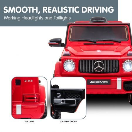 Mercedes Benz AMG G63 Licensed Kids Ride On Electric Car Remote Control - Red