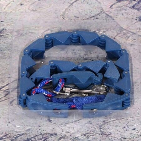 Adjustable ABS Anti-Bark Large Dog Command Training Collar - Blue