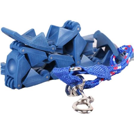 Adjustable ABS Anti-Bark Large Dog Command Training Collar - Blue