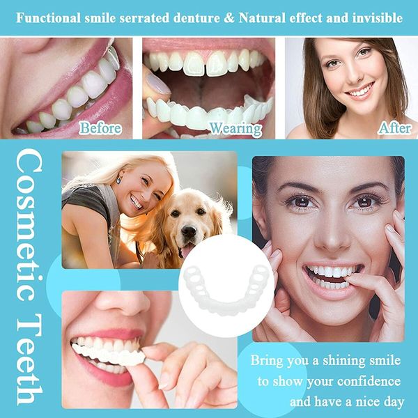 Temporary Teeth for Men and Women, Covers Imperfect Teeth, No Pain, No Shots, No Drilling, to Fix a Confident Smile (1 Pack)