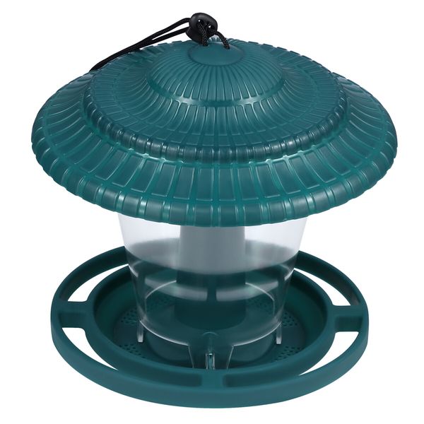 Hanging Bird Feeder Automatic Seed Container for Parrot Quail Garden Wild Outdoor Gazebo Shape