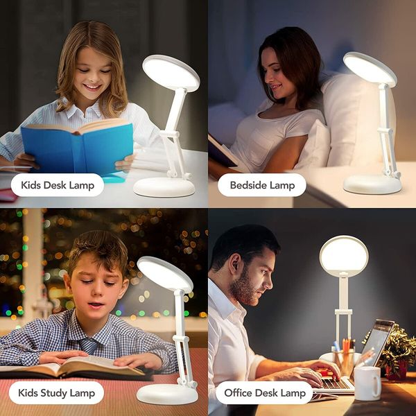 Foldable Potable Mini Small Lamp, Rechargeable Lamp, Desk Lamp Cute Study Lamp