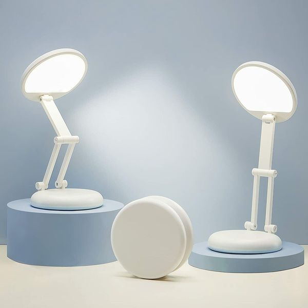 Foldable Potable Mini Small Lamp, Rechargeable Lamp, Desk Lamp Cute Study Lamp