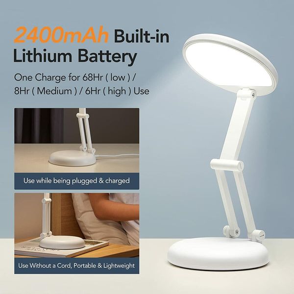 Foldable Potable Mini Small Lamp, Rechargeable Lamp, Desk Lamp Cute Study Lamp