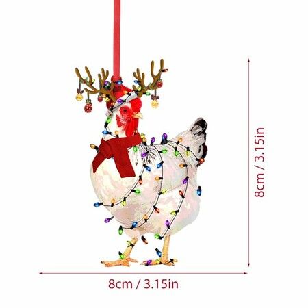 Scarf Chicken Ornaments Christmas Decoration And Hangs F