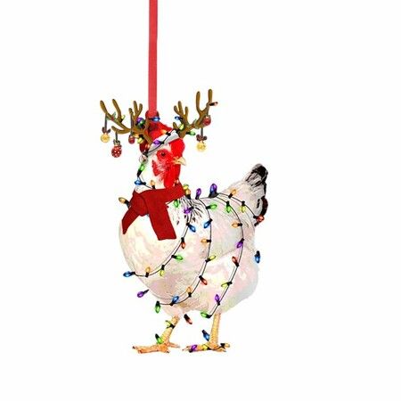 Scarf Chicken Ornaments Christmas Decoration And Hangs F