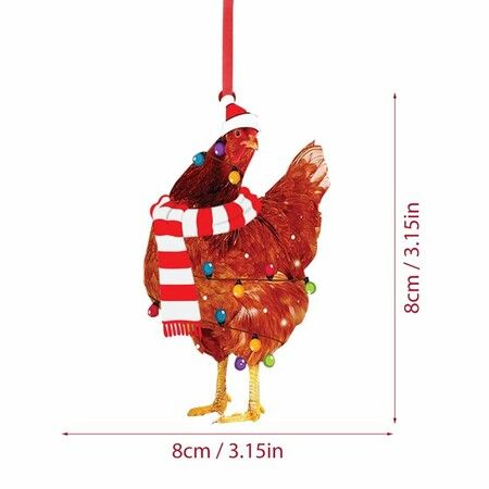 Scarf Chicken Ornaments Christmas Decoration And Hangs D