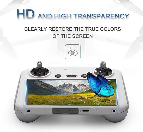 DJI Mini 3 Pro HD Tempered Glass Screen Protector Film for DJI Mini 3 Pro RC Remote Controller Accessories (2 PACK)