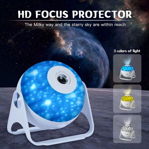 Galaxy Projector-360 Degree Auto Rotate-Timed Starry Planetarium Projector-Night Light-Lights for Bedroom Decoration