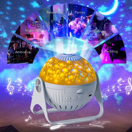 Galaxy Projector-360 Degree Auto Rotate-Timed Starry Planetarium Projector-Night Light-Lights for Bedroom Decoration