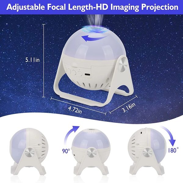 Galaxy Projector-360 Degree Auto Rotate-Timed Starry Planetarium Projector-Night Light-Lights for Bedroom Decoration