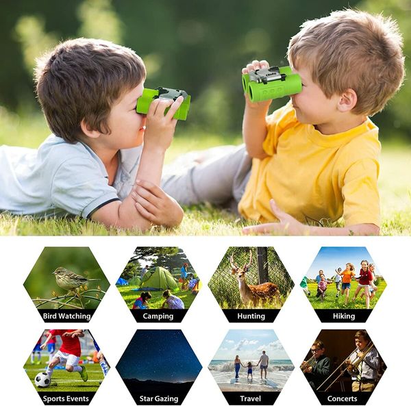 Real Binoculars for Kids Gifts for 3-12 Years Boys Girls for Bird Watching,Travel, Camping