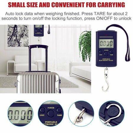 Digital Weight Luggage Scales Load 40Kg Digital Pocket Weighting Scale