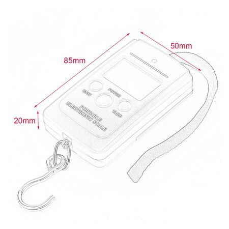 Digital Weight Luggage Scales Load 40Kg Digital Pocket Weighting Scale