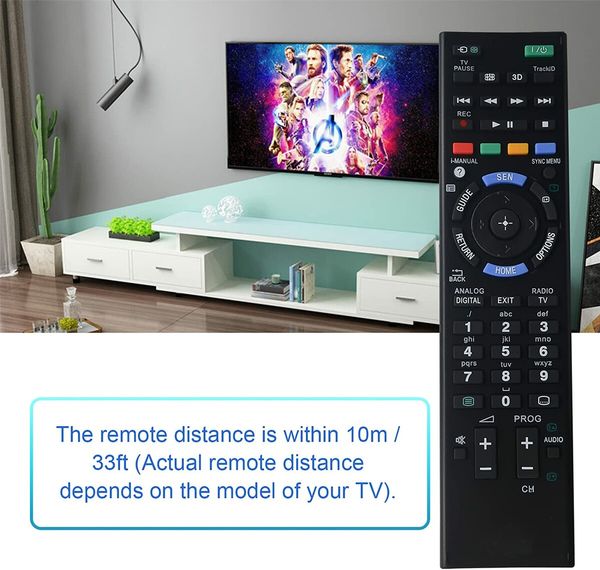 Replaced RM-ED047 Remote Control fit for Sony LED Smart TV XBR-49X850B KDL-32HX758