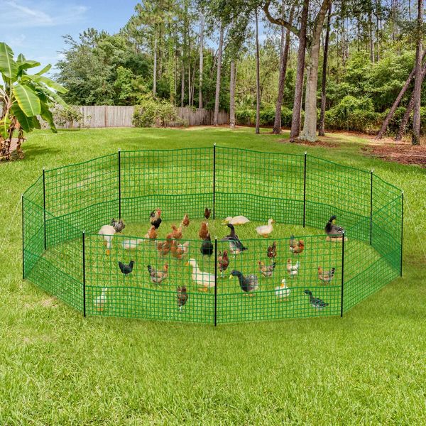 Chicken Fence Poultry Runs Coop Farm Pen Mesh Cage Net Habitat House Safe Turkey Breeding 1.15m x 30m