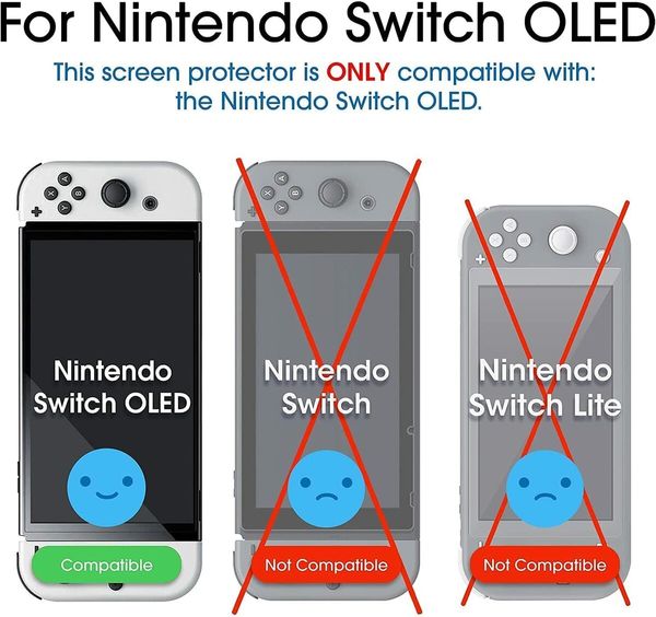 Nintendo Switch OLED(2021) Screen Protector Tempered Glass Anti Blue Light, Eye Protection, SuperGuardZ, HD Clear, Anti-Scratch, Anti-Shock