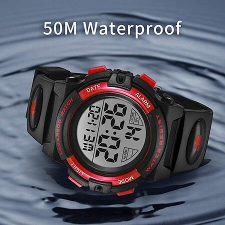 Kids Watch,Boys Watch for 3-15 Year Old Boys,Digital Sport Outdoor Multifunctional Chronograph LED 50 M Waterproof