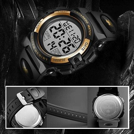 Kids Watch,Boys Watch for 3-15 Year Old Boys,Digital Sport Outdoor Multifunctional Chronograph LED 50 M Waterproof