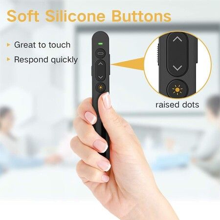 Wireless Presenter, 2.4GHz USB Control Presentation PPT PowerPoint Clicker for Mac, Keynote, Laptop, Google Slides?1Pack?