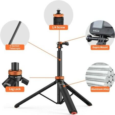 Telescopic Selfie Stick Long with Tripod,Waterproof Hand Grip,for Insta360 GoPro Hero 10 9 8 7 6 5 4 3 2,Fusion,Max,Session,AKASO,SJCAM,DJI OSMO Action Cameras