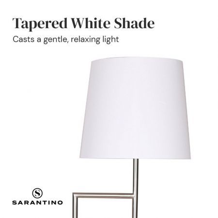 Sarantino Nickel Metal Arc Floor Lamp