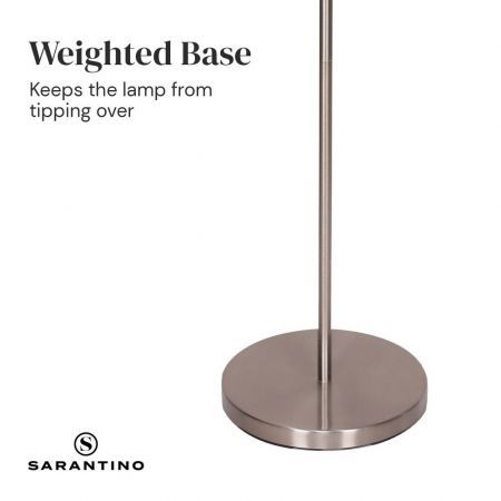 Sarantino Nickel Metal Arc Floor Lamp