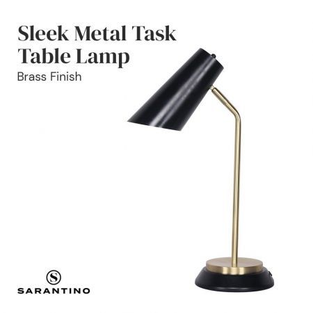 Sarantino Black/Brass Table Lamp