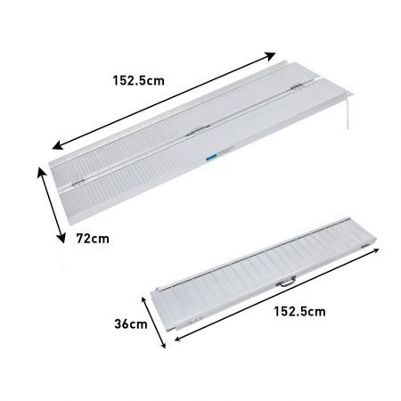 Aluminium Foldable Wheelchair Ramp R01 - 5ft