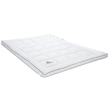 Queen Mattress Topper Pillowtop Bed Mat Soft Pad for Back Pain White Luxdream 900gsm