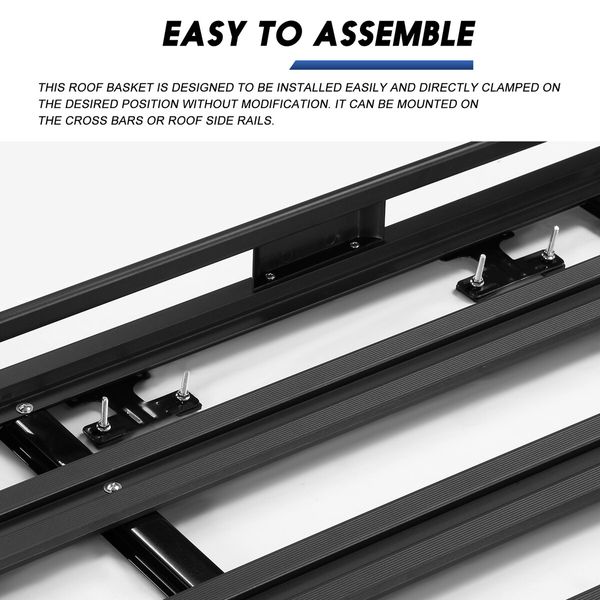 Universal Roof Rack Basket Luggage Carrier Cargo Holder Storage for Car SUV Aluminium