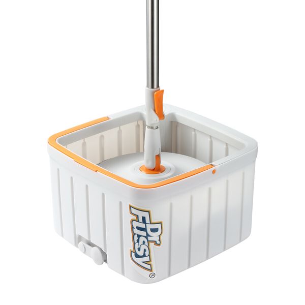 Magic Spin Mop Bucket Set Microfibre Floor Clean Water Sewage Separation 2 Mop Pads Wet Dry Use