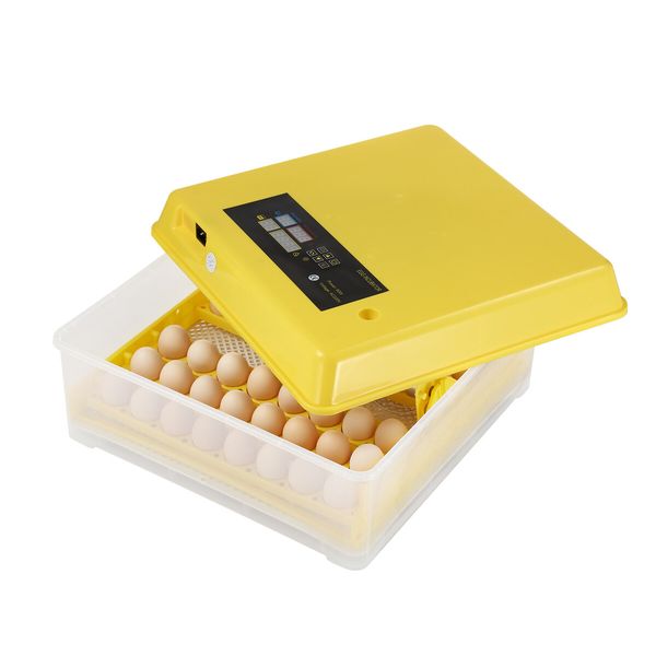 Petscene 48 Eggs Incubator Automatic Turner Hatcher Egg Hatching Incubating Machine Brooder Humidity Temperature Control 