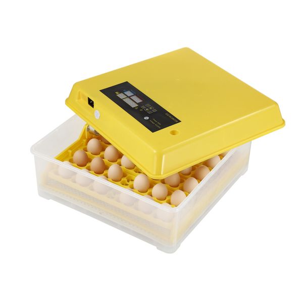 Petscene 36 Eggs Automatic Incubator Hatching Hatcher Machine Egg Turning LED Display with Four-Leaf Clover-Shaped Tray 