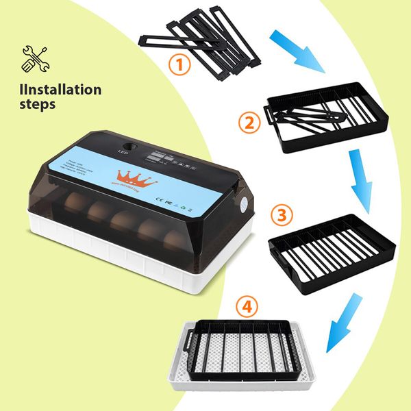 Petscene 15 Eggs Incubator Automatic Egg Hatcher Hatching Breeder with Turner Temperature Control 