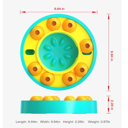 Cat Dog Pet Enrichment Toys IQ Training and Brain Stimulation Interactive Mentally Stimulating Treat Dispensing Toys