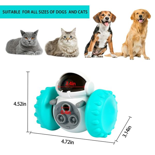 Dog Treat Puzzle Toys, Interactive Treat Food Dispenser, Slow Feeder Toys for Smart Small Medium Dogs