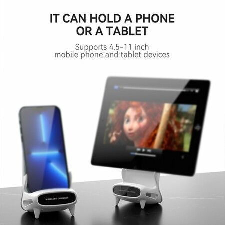 15W Wireless Charging Phone Stand Desktop Smartphone Tablet Charger Holder Replacement For Iphone 8/8Plus/Xs/12