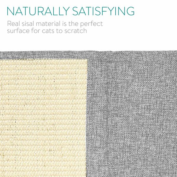 2pcs Cat Scratch Mats Sofa Protector Natural Sisal Furniture Protector Scratching Pads for Cats Col.LtGray