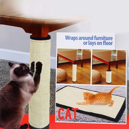 2pcs Cat Scratch Pad Post Tree Ramp Protecting Furniture Sofa Chair Desk Legs 40.5x30cm