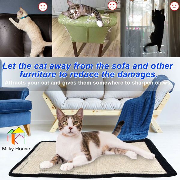 2pcs Cat Scratch Pad Post Tree Ramp Protecting Furniture Sofa Chair Desk Legs 40.5x30cm