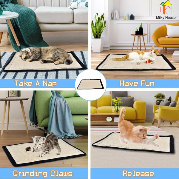 2pcs Cat Scratch Pad Post Tree Ramp Protecting Furniture Sofa Chair Desk Legs 40.5x30cm