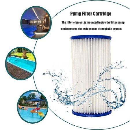 Intex Easy Set Swimming Pool Type A or C Filter Replacement Cartridges (2 Pack)