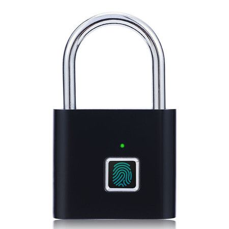 Fingerprint Keyless USB charging door lock zinc alloy metal password hassel-free Elderly Aid Col.black